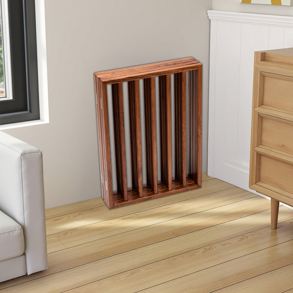 24 Inch Brown Foldable 4-piece Pet Fence - MAYONAL STORE