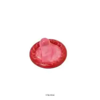 SmoothGLide Red Strawberry Flavored Lubricated Condoms 54mm Latex 50pcs